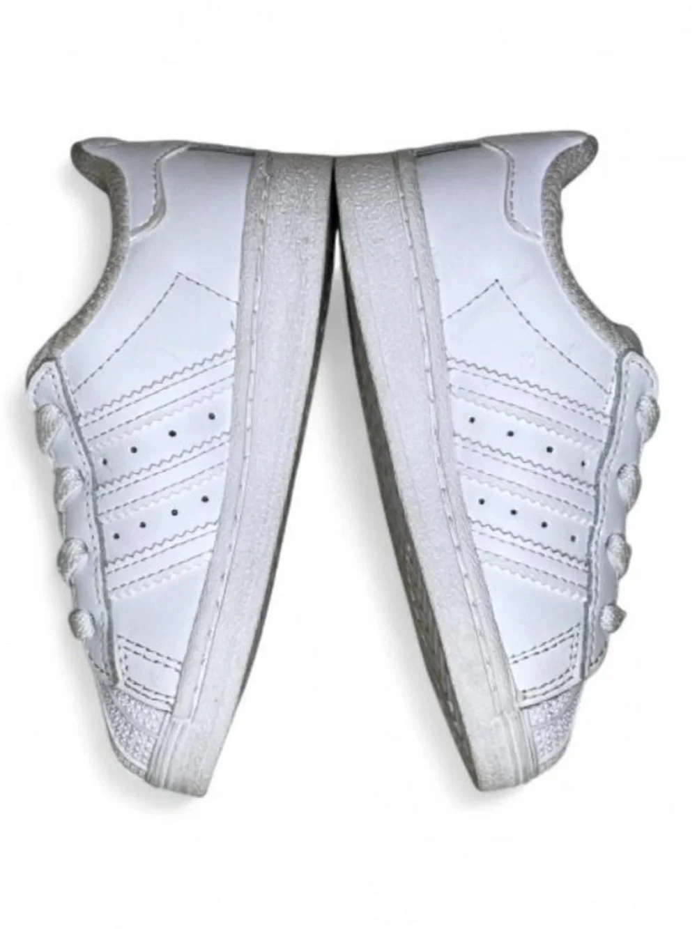 ADIDAS Superstar White Toddlers Sneakers Size 6 Infant Baby Walking Shoes